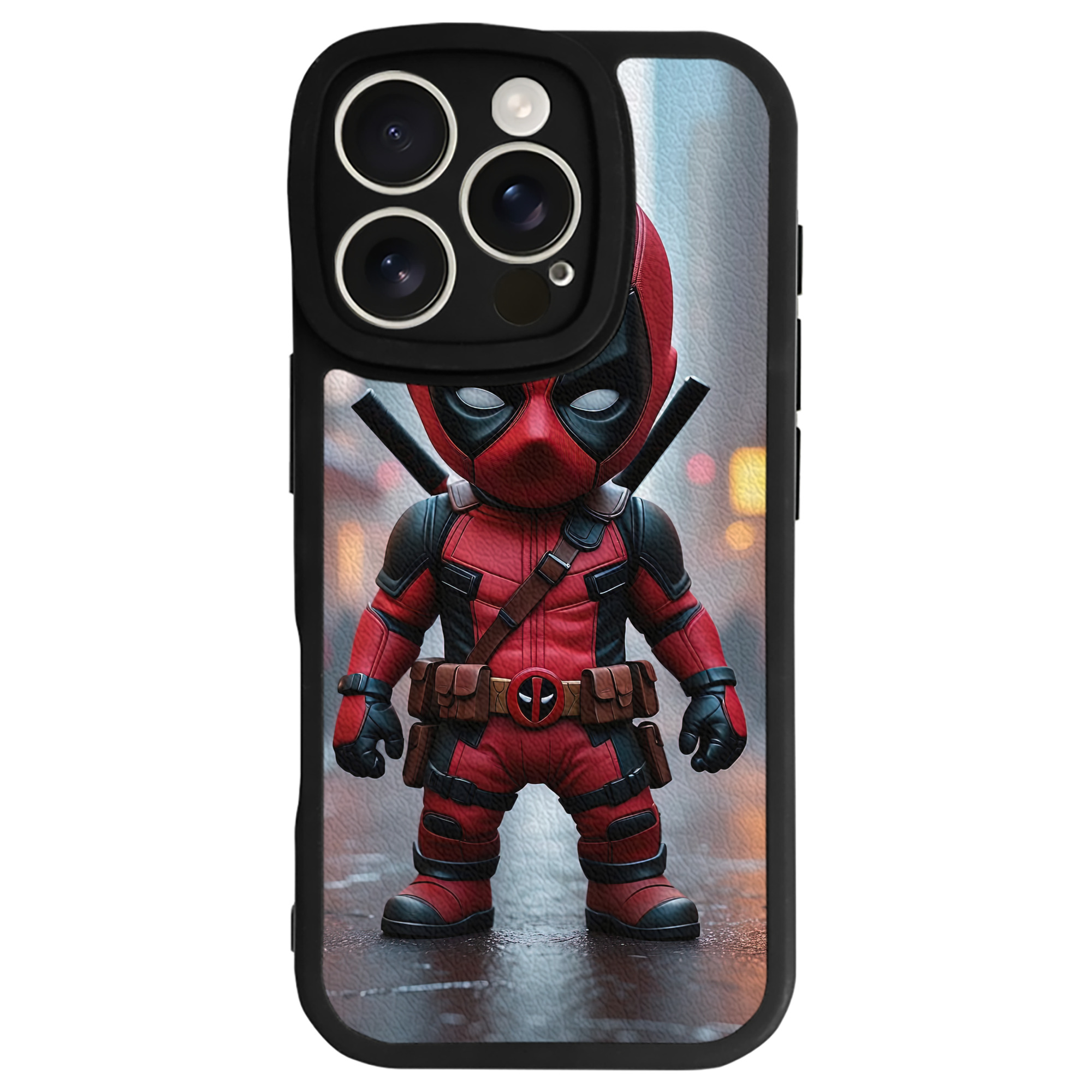 （画像用） Deadpool デッドプール 【iPhone 16シリーズ対応】シリコンスマホケース（レザー調） 材質：シリコン